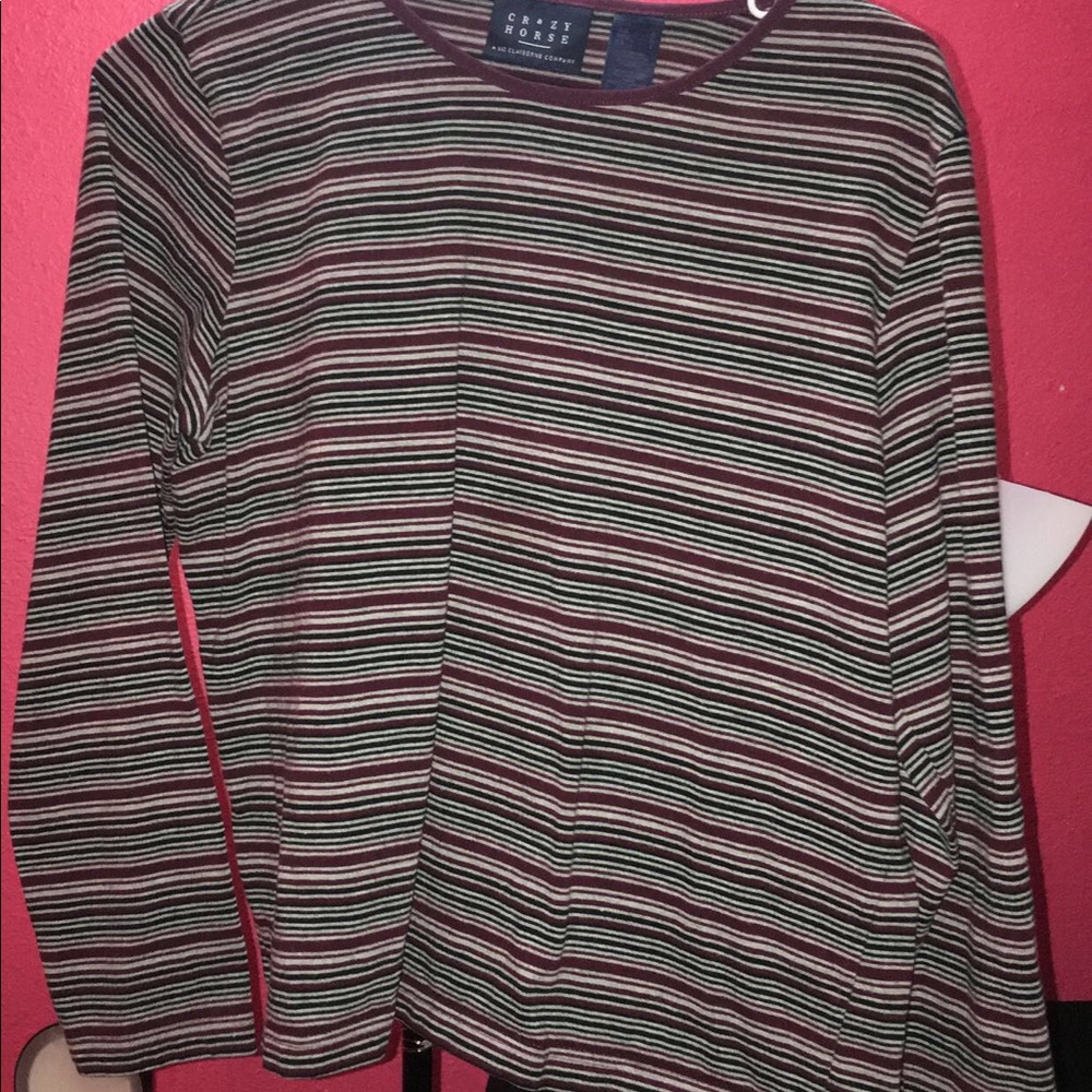 Crazy horse striped long sleeve